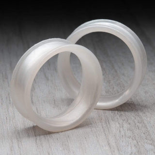 Pearl White Thin Silicone Tunnels