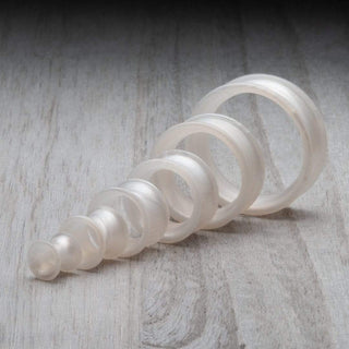 Pearl White Thin Silicone Tunnels