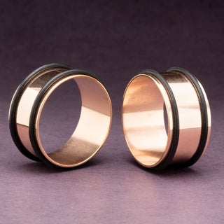 Rose Gold No Flare Steel Tunnels