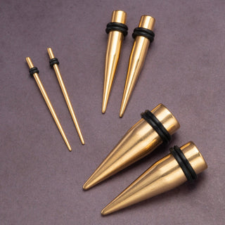 Gold Stainless Steel Tapers With O-Rings