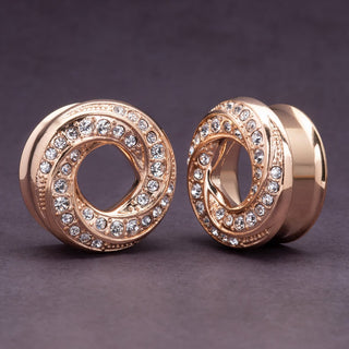 Rose Gold Wrapped Spiral Tunnels