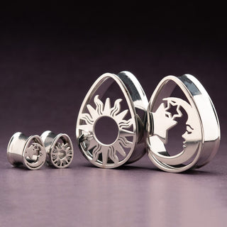 Stainless Steel Teardrop Tunnels with Sun and Moon