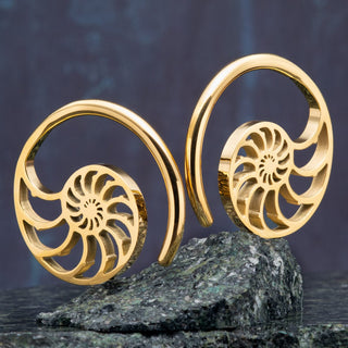 Gold Stainless Steel Nautilus Hangers
