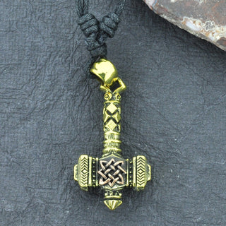 Thor's Hammer Brass Necklace