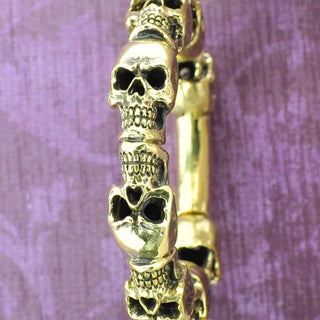 Ring of Skulls Hinged Brass Hangers