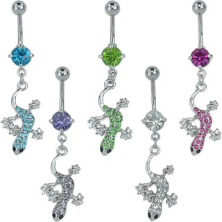 Gecko CZ Belly Ring *Discontinued*