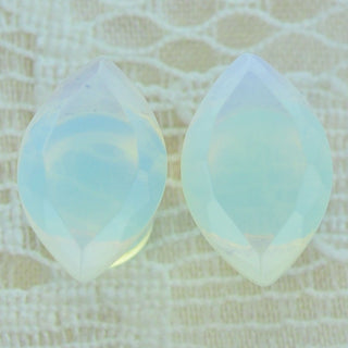 Opalite (Opalized Glass) Faceted Marquise Single Flare Plugs *Discontinued* - 22mm
